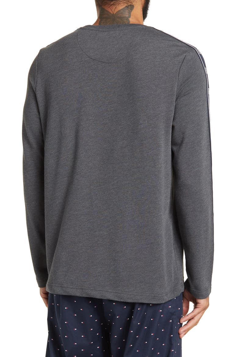Long Sleeve Crew Neck Pajama T-Shirt, Alternate, color, CARBON HEATHER