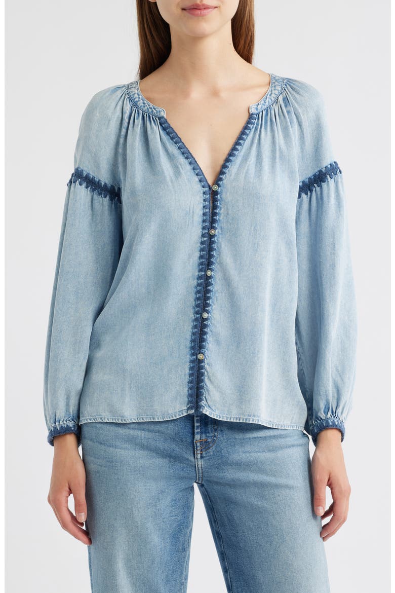 Toshi Chambray Shirt, Main, color, MEDIUM CLOUD WASH