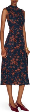 Reformation Marlette Floral Drape Bodice Dress