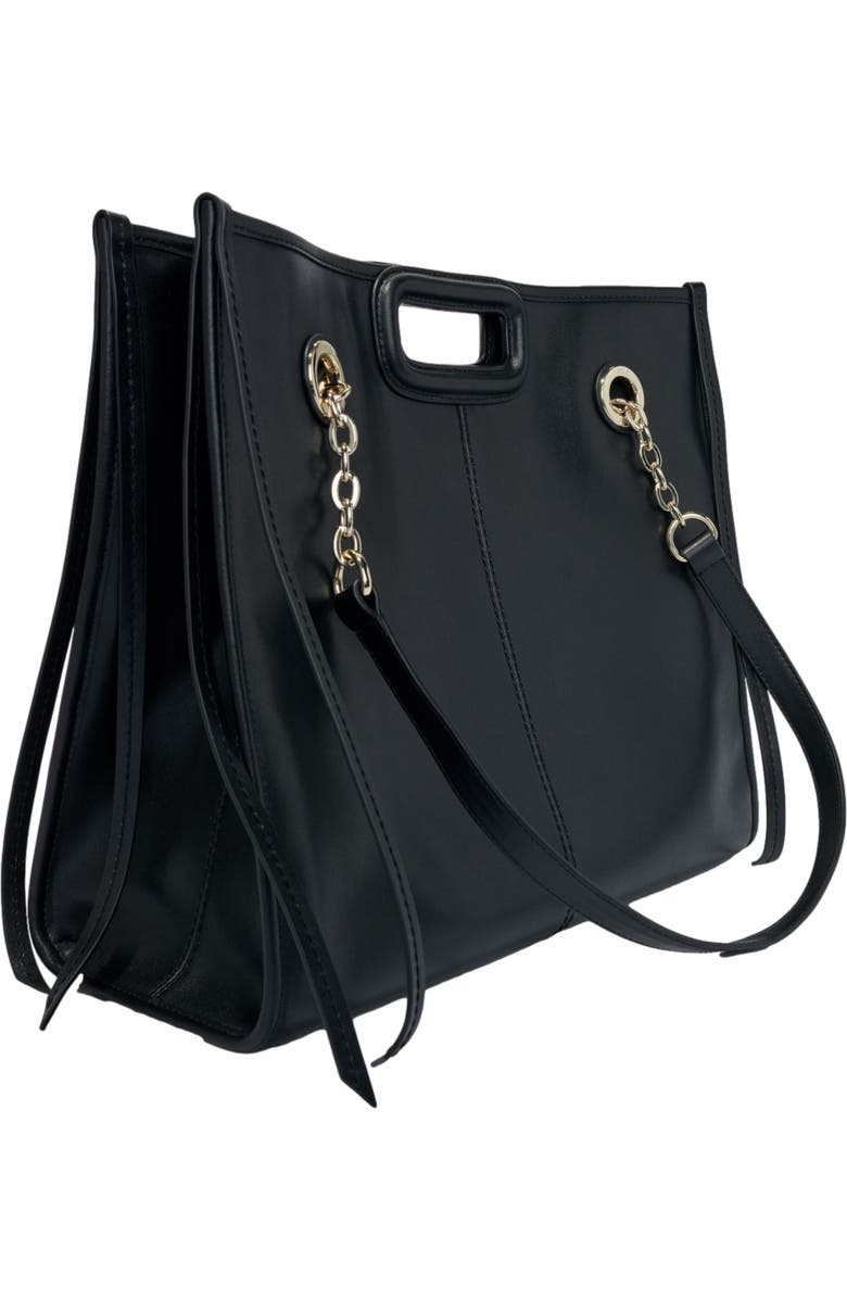 maje Leather tote bag, Alternate, color,