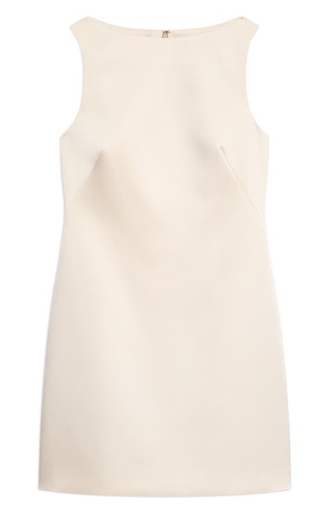 Bateau Neck Sleeveless Minidress