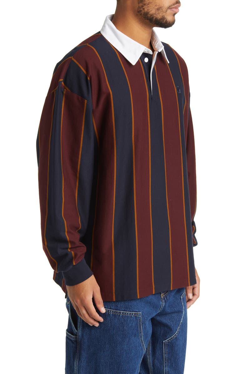 Carhartt Work In Progress Vertical Stripe Cotton Rugby Shirt, Alternate, color,