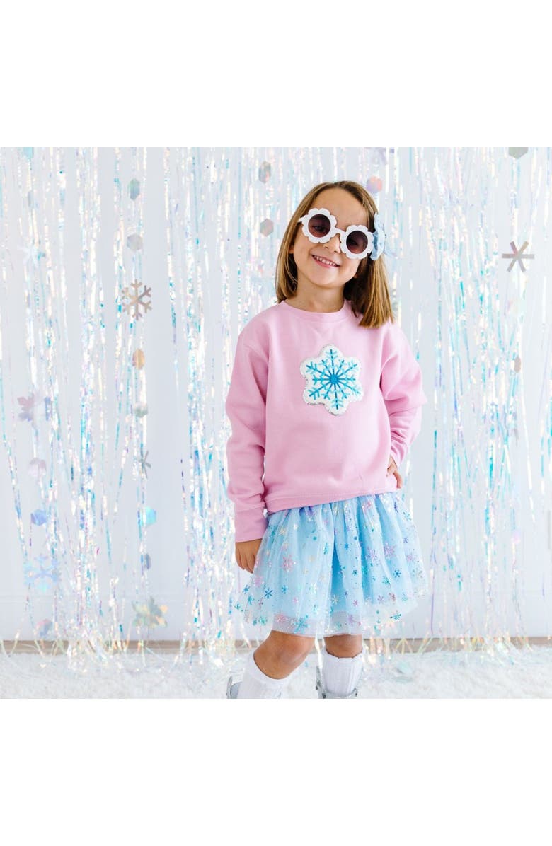 Sweet Wink Snowflake Patch Sweatshirt, Alternate, color,