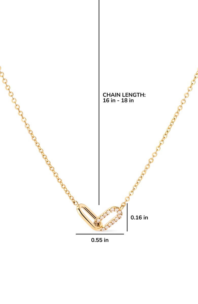 Ana Luisa Solid Yellow Gold - Diamond Link Necklace, Alternate, color, Gold