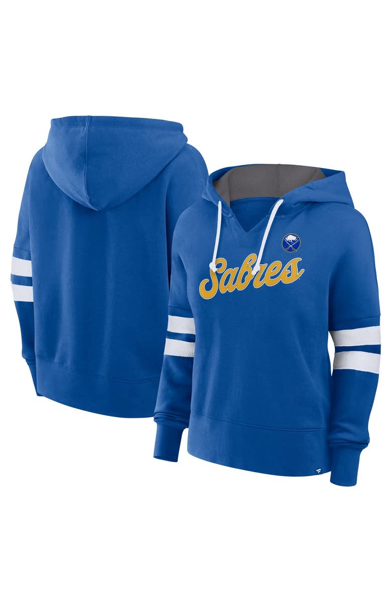 FANATICS Women's Fanatics Royal Buffalo Sabres Seize Fleece Pullover Hoodie, Main, color, Royal