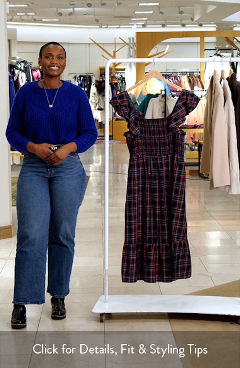 Chapman Plaid Smocked Dress, sales video thumbnail