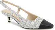 Kenneth Cole New York Martha Slingback Cap Toe Kitten Heel Pump