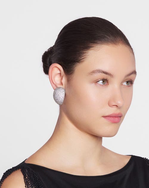 Lanvin Haute Séquence Rhinestone Earrings In Silver/crystal