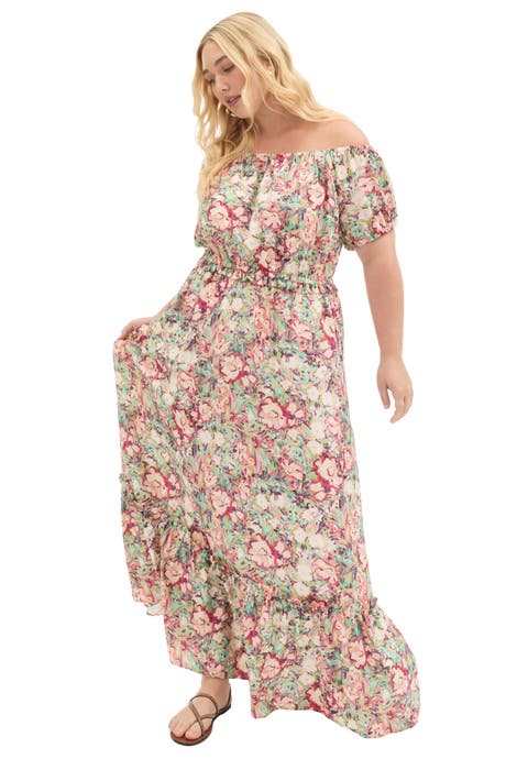 Off-the-Shoulder Maxi Dress (Plus Available)