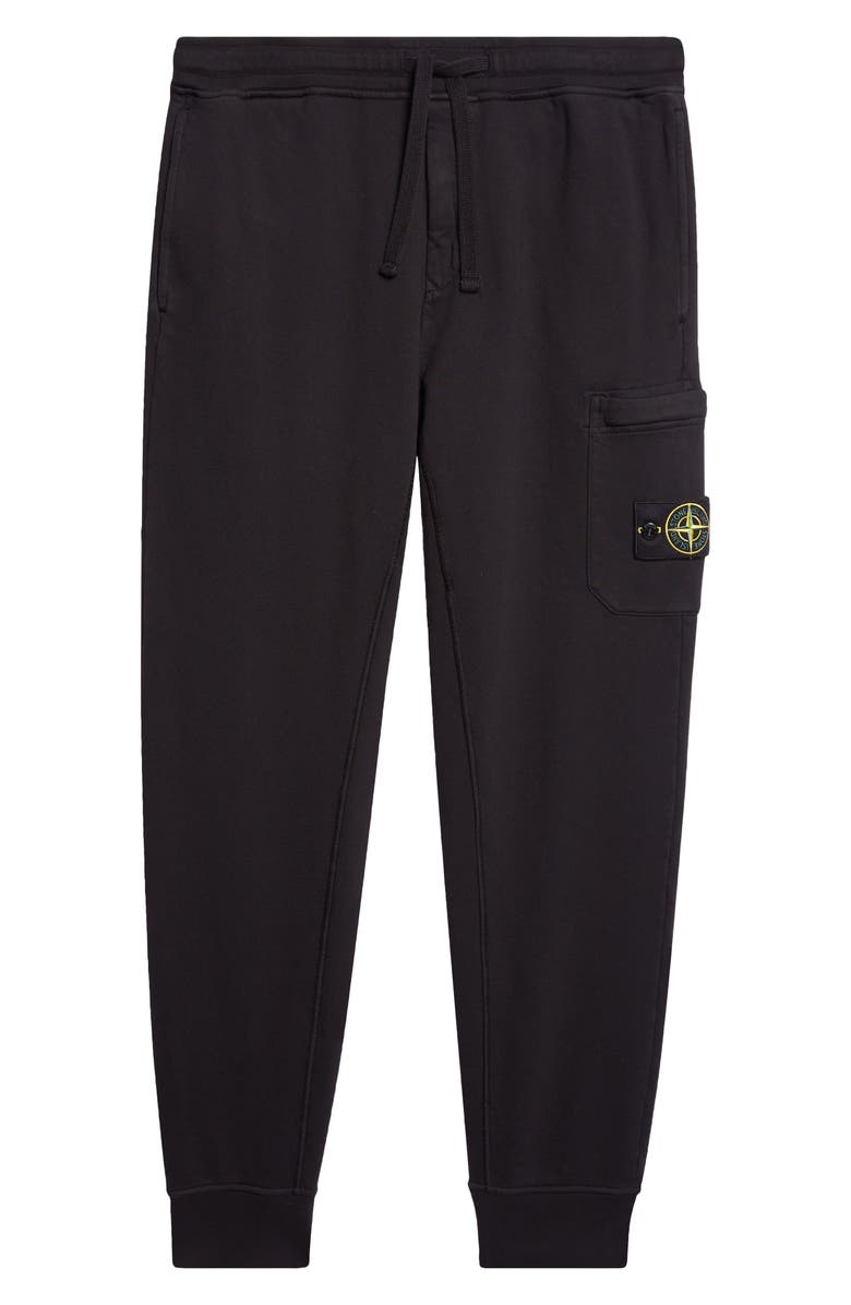 Stone Island Cotton Sweatpants, Alternate, color, Black