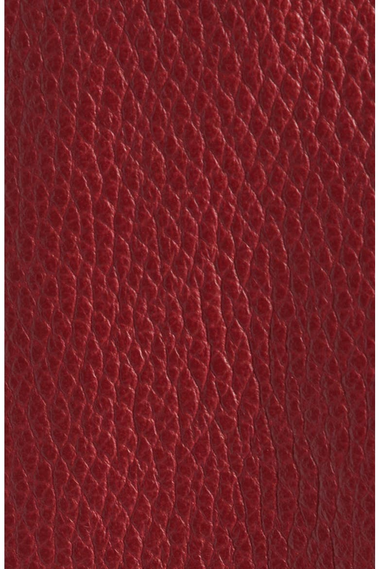 Single Breasted Leather Jacket, Alternate, color, COLLEGE RED/ EXPRESSO