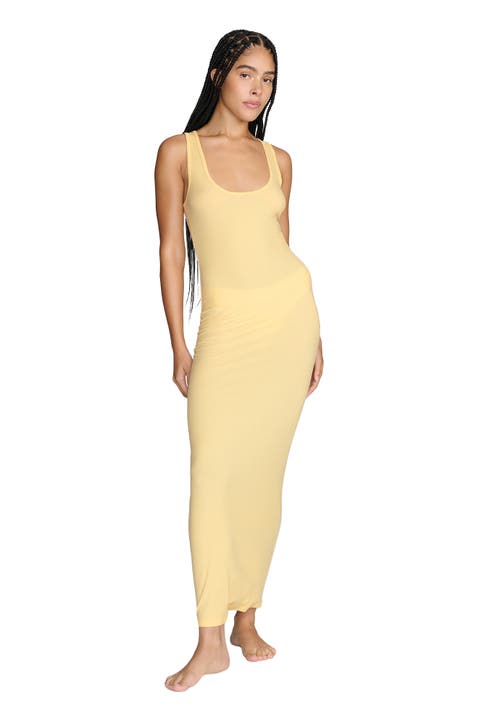 Cuup The Midi Dress In Yellow