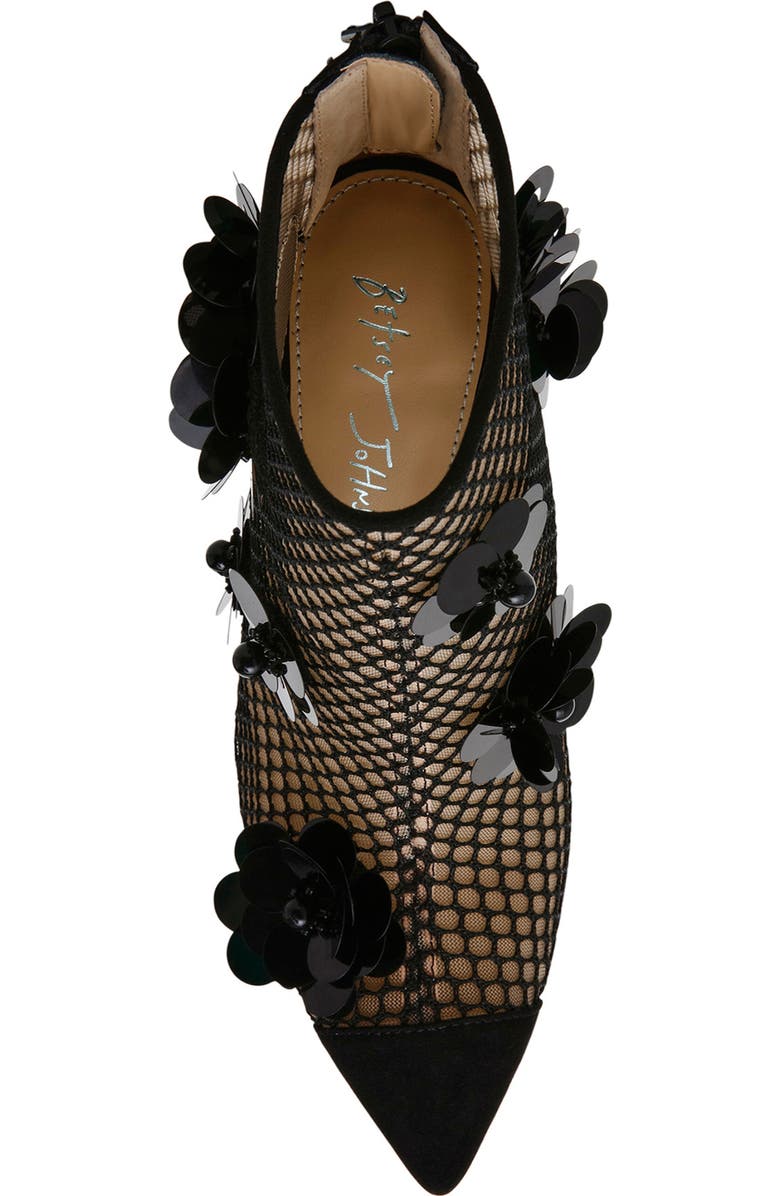 Betsey Johnson Navey Mesh Bootie, Alternate, color,