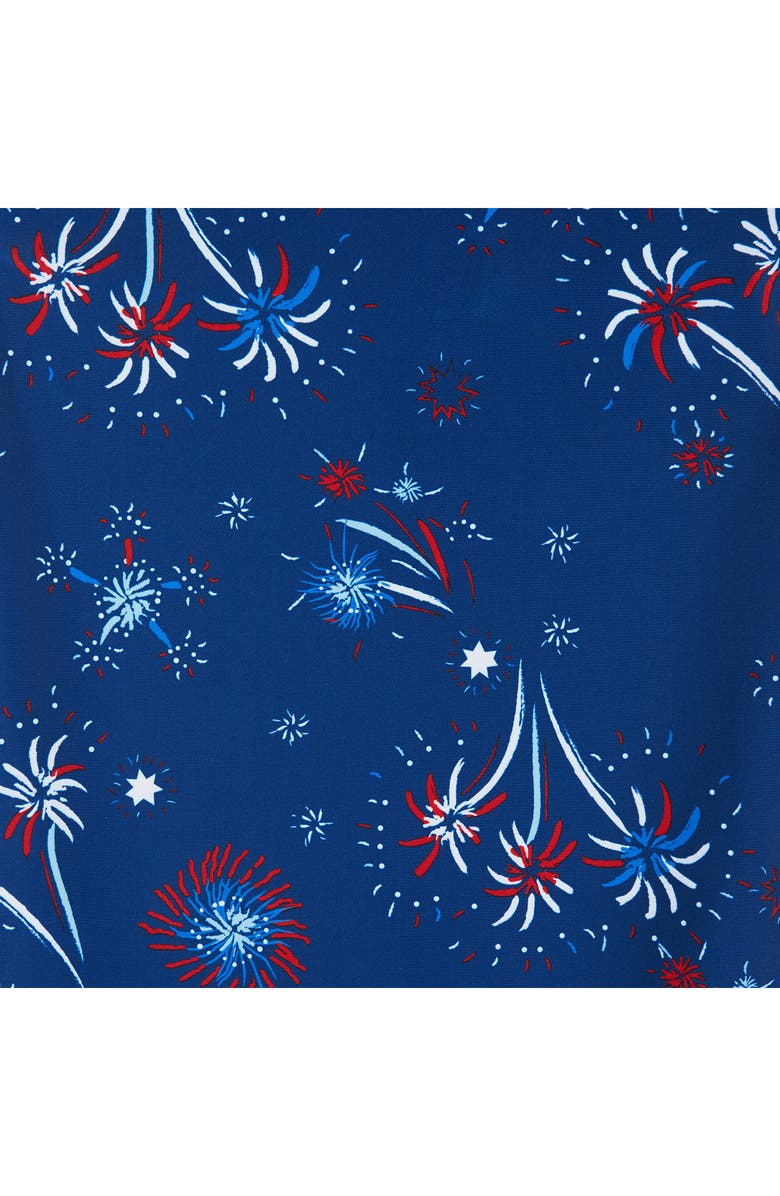 Andy & Evan Surfboard Print One-Piece Rashguard Swimsuit & Sun Hat Set, Alternate, color, 