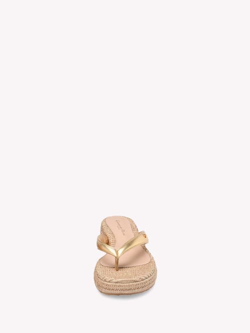 Gianvito Rossi Leather Platform Espadrille Thong Sandals