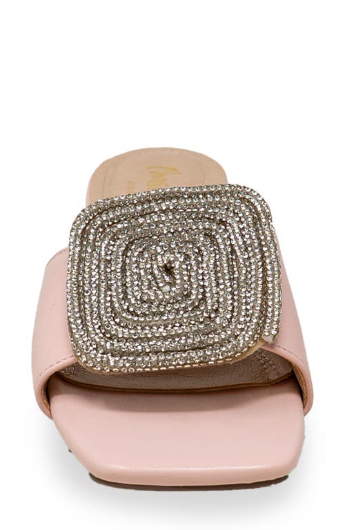 Chase & Chloe Chase And Chloe Flores Squared Spiral Rhinestone Sandal In Pink