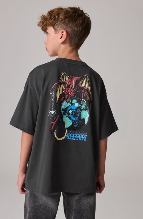 Smallsaints By Allsaints Kids' Dragon Cotton Graphic T-shirt In Black
