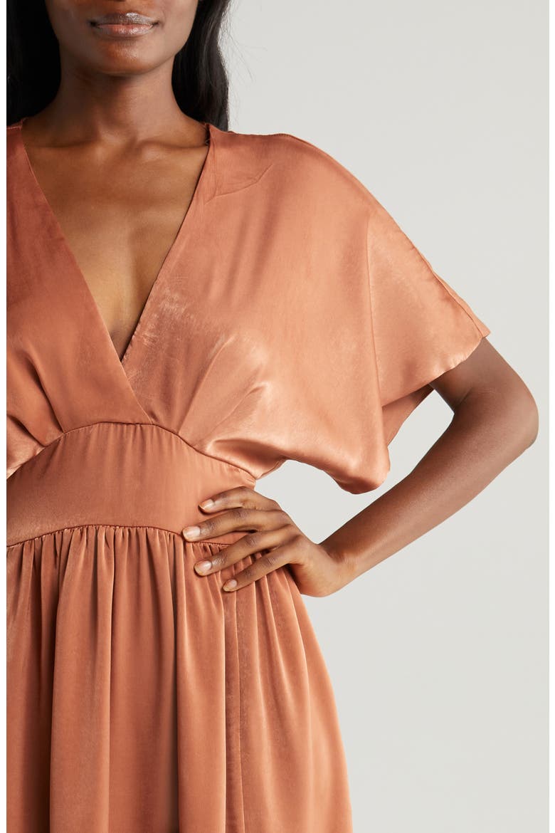 paige dolman sleeve satin dress Dolman Sleeve Satin Midi Dress (Women)