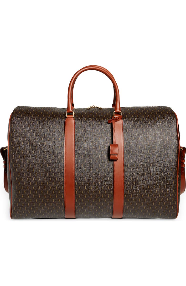 Saint Laurent Le Monogramme Coated Canvas Duffle Bag, Main, color,