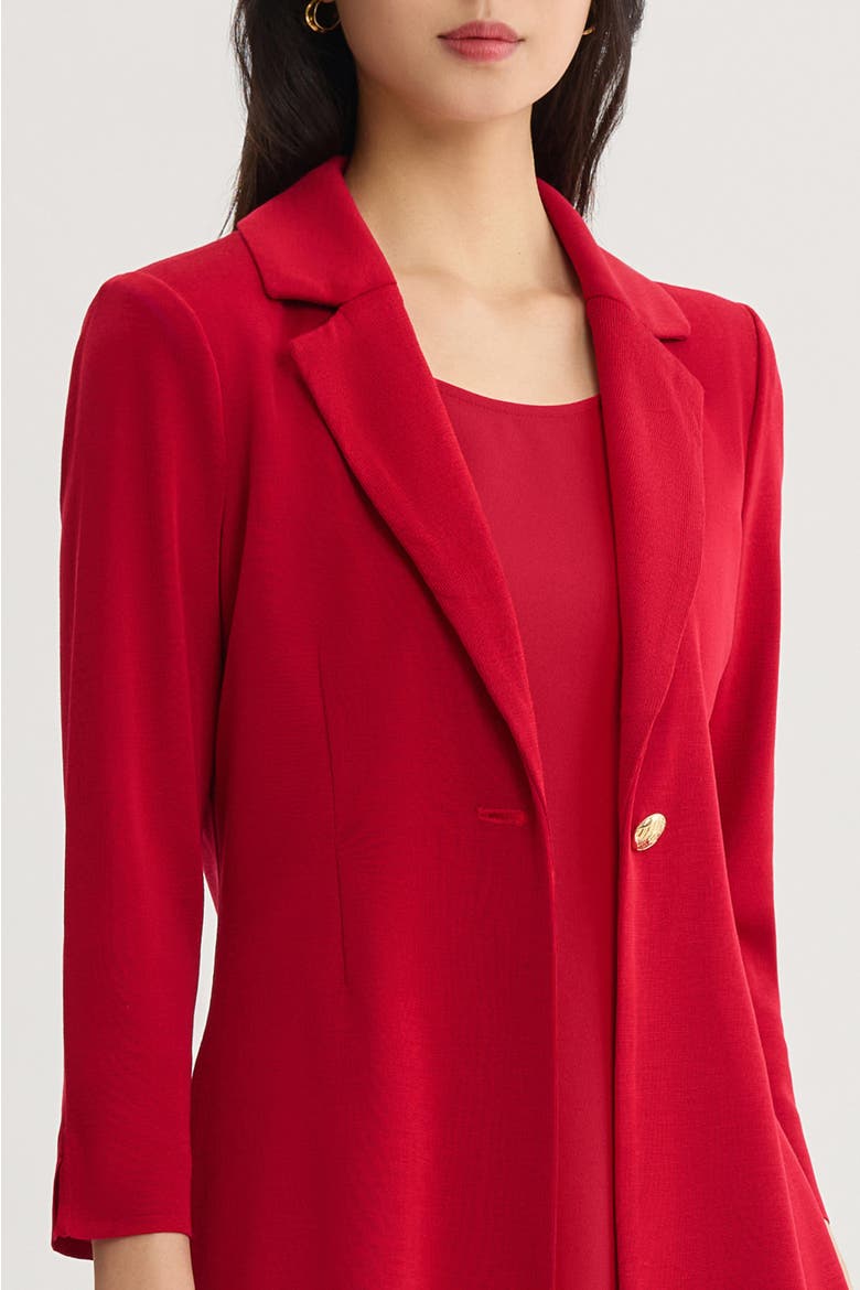 Tailored Single Button Knit Jacket, Alternate, color, Holiday