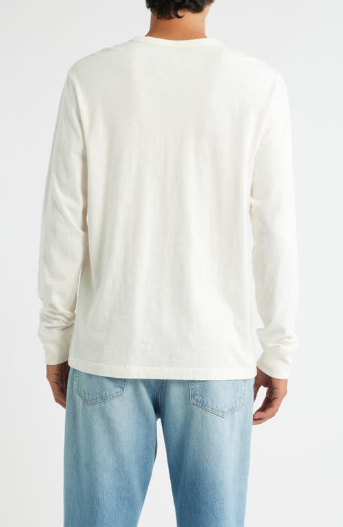 Treasure & Bond Long Sleeve Slub Silk Crewneck T-shirt In Brown