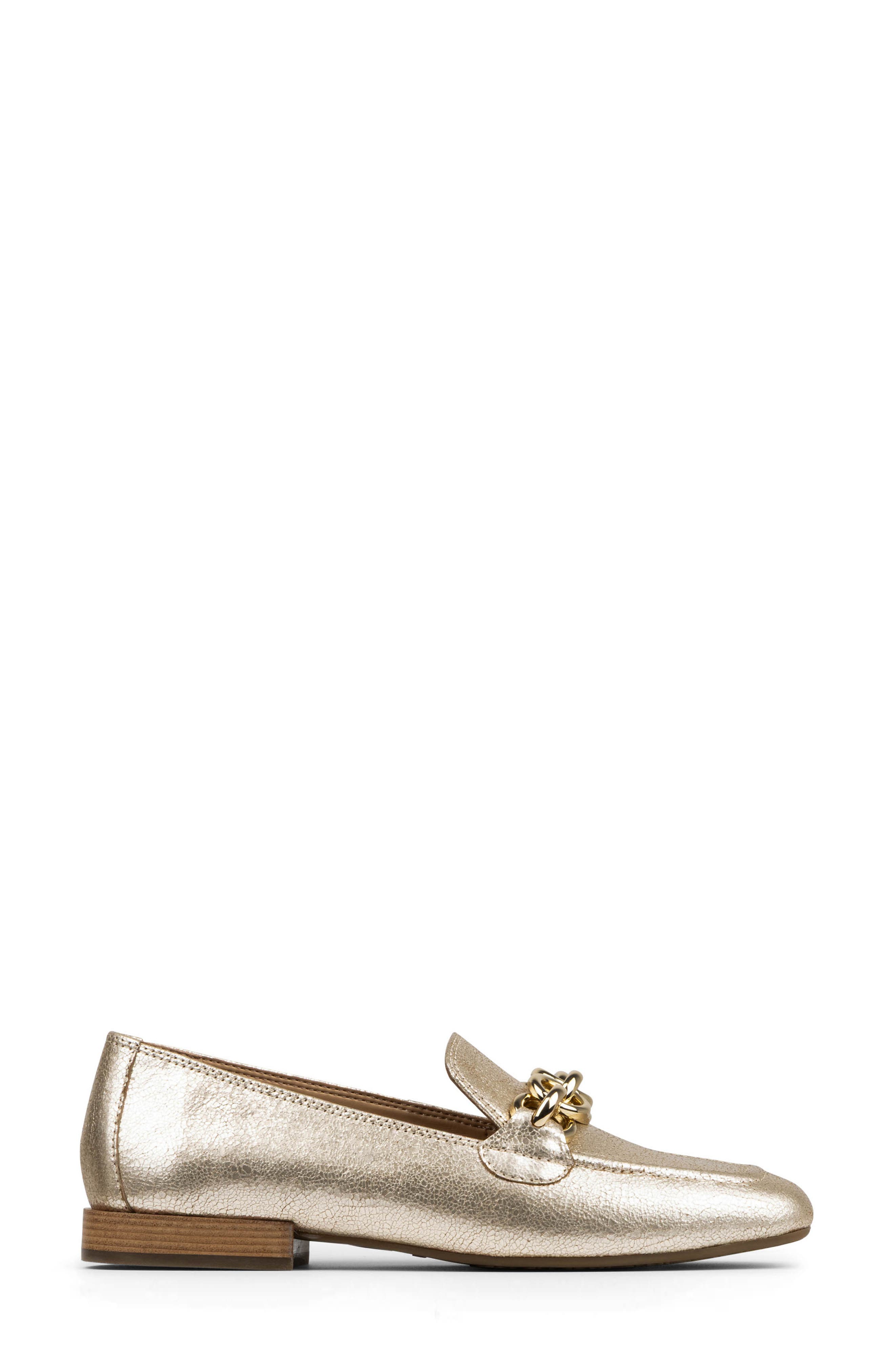 Donald Pliner Chain Loafer, Alternate, color, Platino / Platinum