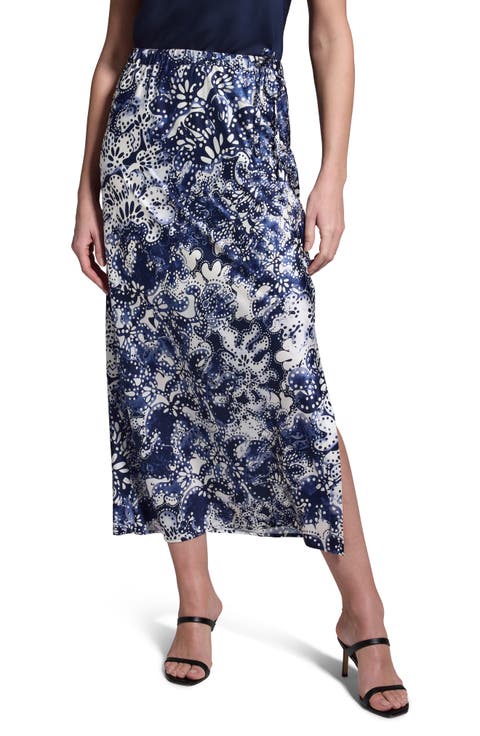 Twilight Blooms Midi Skirt
