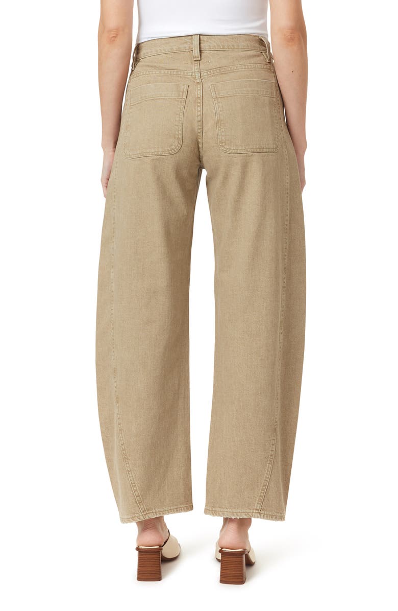 Habitual Evie High Front Patch Ankle Barrel Leg Jeans, Alternate, color, Brown Rice