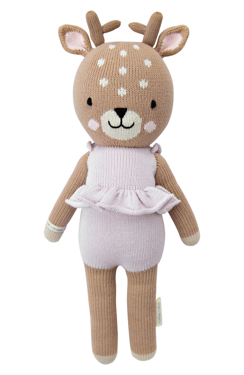 cuddle+kind Violet the Fawn Stuffed Animal, Main, color, Violet/ Brown