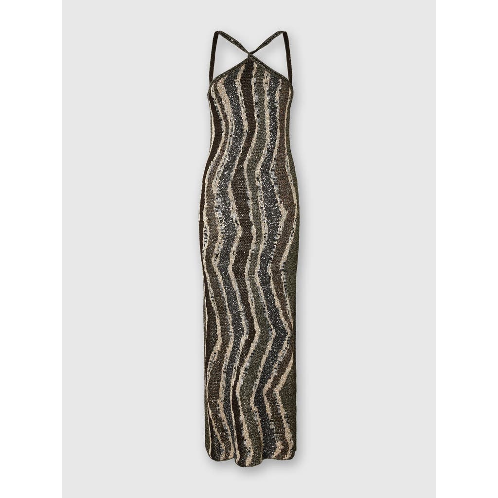 Missoni Long Dress With Wave Pattern In Multi