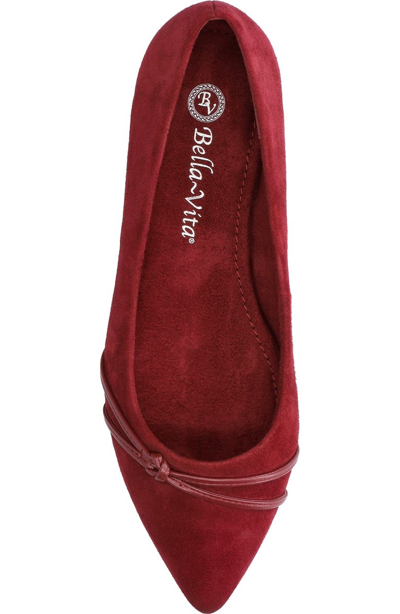 Bella Vita Rhea Ballet Flat, Alternate, color, Burgundy Kidsuede Leather