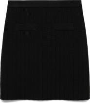 MANGO Sweater Knit Miniskirt