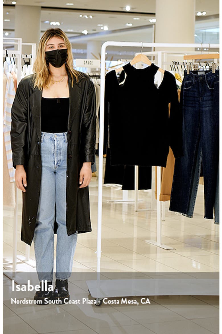 Cold Shoulder Mock Neck Sweater video