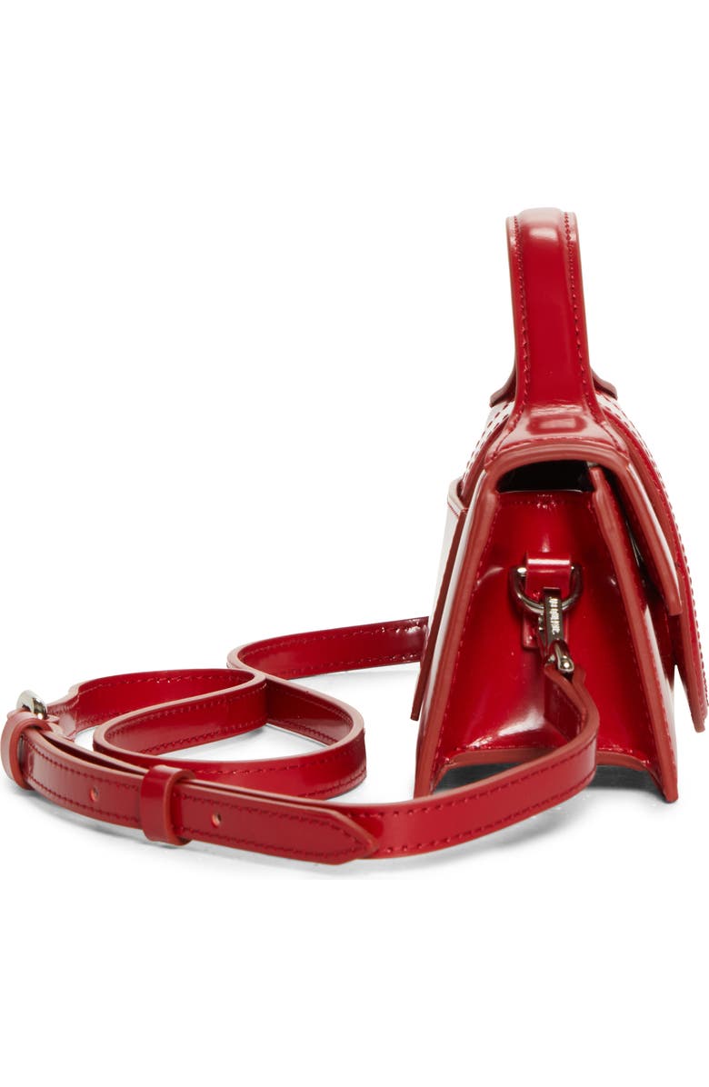 Jacquemus Le Bambino Leather Shoulder Bag, Alternate, color, Red