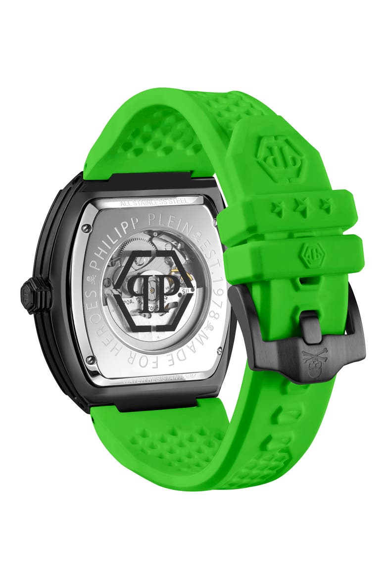 The $keleton $port Master Silicone Strap Watch, 44mm, Alternate, color, IP BLACK/ GREEN