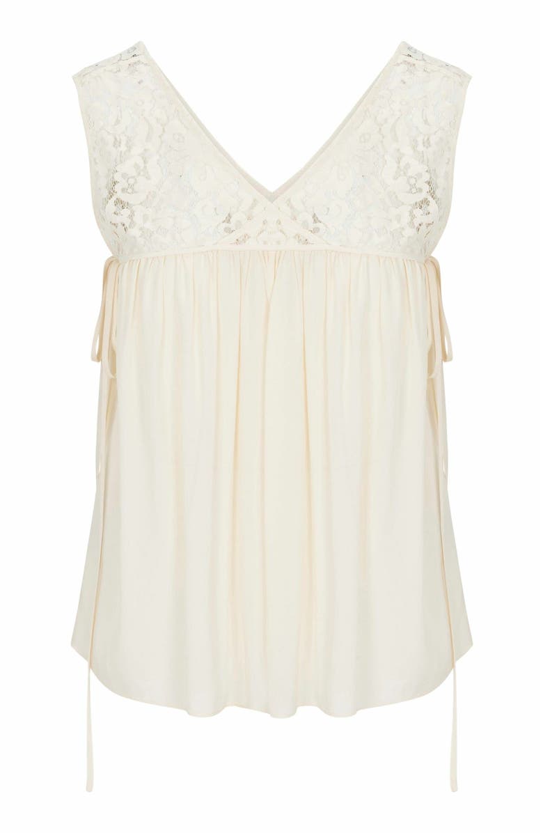 Rebecca Taylor Marielle Lace Top, Alternate, color, Ivory