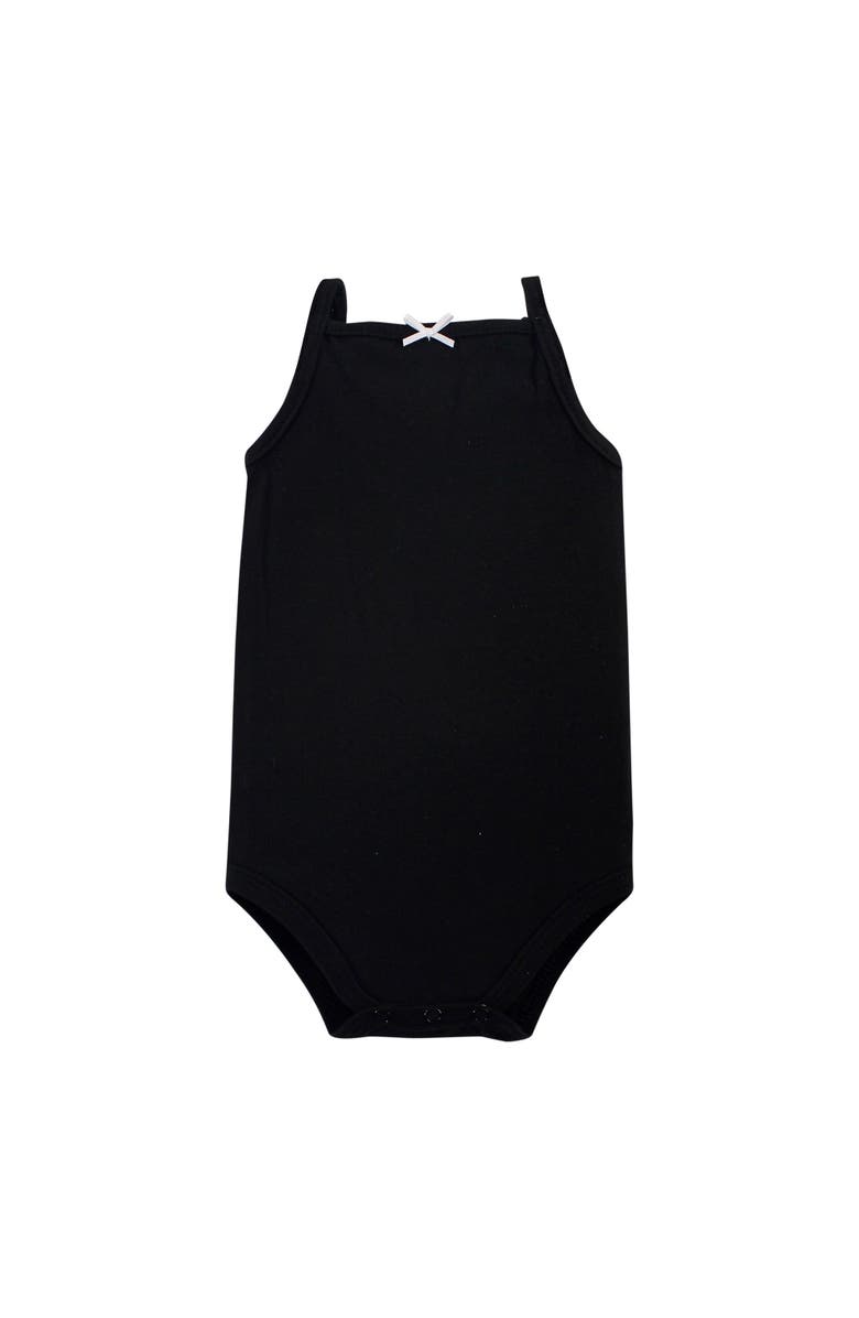 Hudson Baby Soft Cotton Sleeveless Bodysuit, Alternate, color, Basic Black Gold