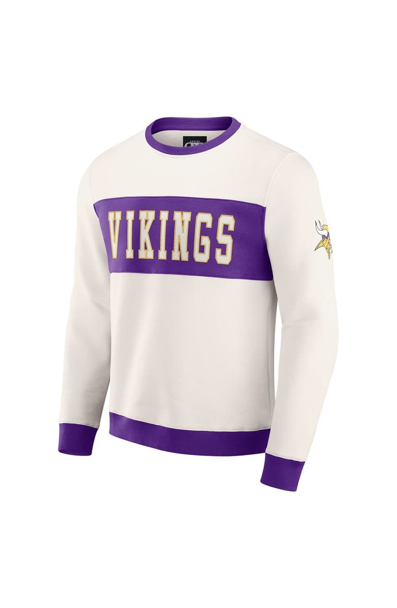 Darius Rucker Collection by Fanatics Men's Darius Rucker Collection by Fanatics  Cream Minnesota Vikings Colorblock Pullover Sweatshirt, Alternate, color, Cream