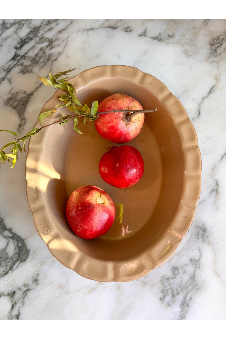 Vintage Oval Pie Dish, Alternate, color, Red