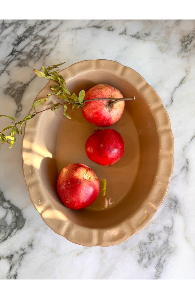 Une Vie Nomade Vintage Oval Pie Dish, Alternate, color, Red