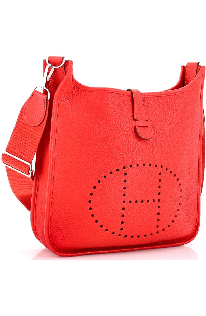 Pre-Owned Hermes Evelyne Bag Gen III Clemence PM, Alternate, color, Rouge Tomate