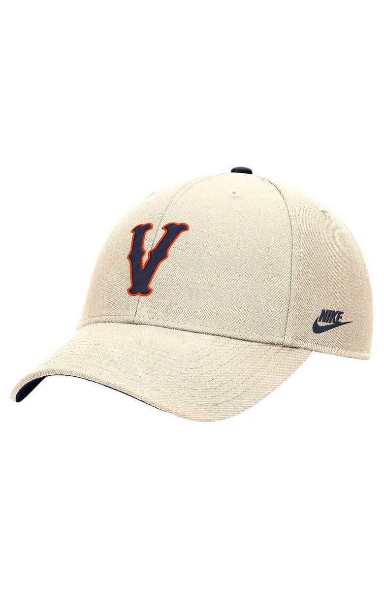 Nike Men's Nike Natural Virginia Cavaliers Vintage Rise Dri-FIT Adjustable Hat, Main, color, 