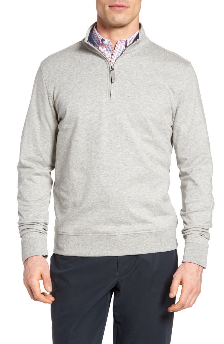 NORDSTROM MEN'S SHOP Pima Cotton Quarter Zip Pullover, Main, color,