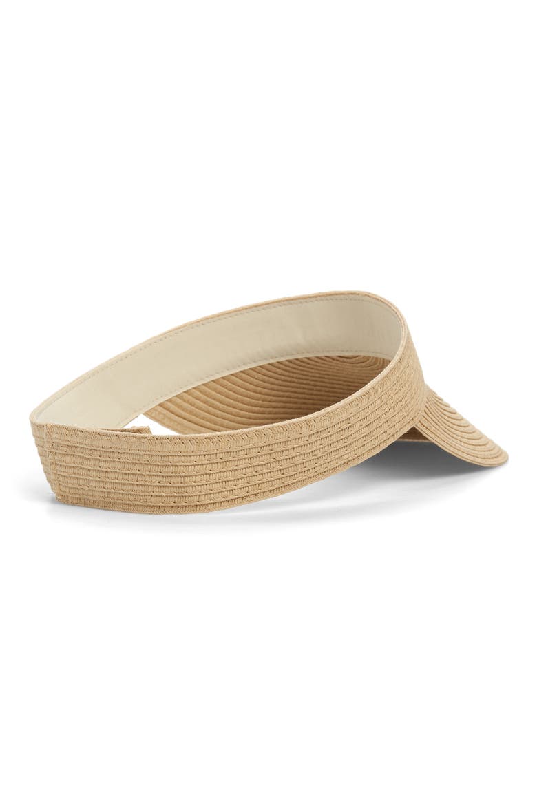 Packable Straw Visor, Alternate, color, NATURAL STRAW