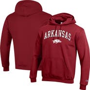 Champion Men's Champion  Crimson Arkansas Razorbacks Arched Logo Fleece Pullover Hoodie