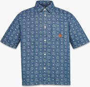 MCM Monogram Shirt in Denim Jacquard