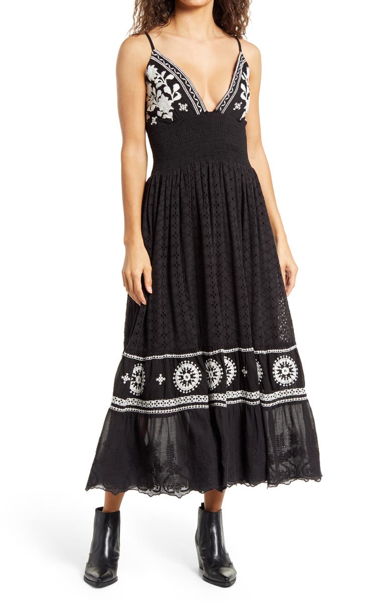 AREA STARS Callie Embroidered Maxi Dress, Main, color,