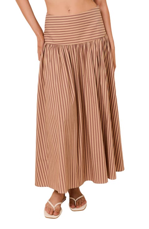 Magnolia Striped Midi Skirt