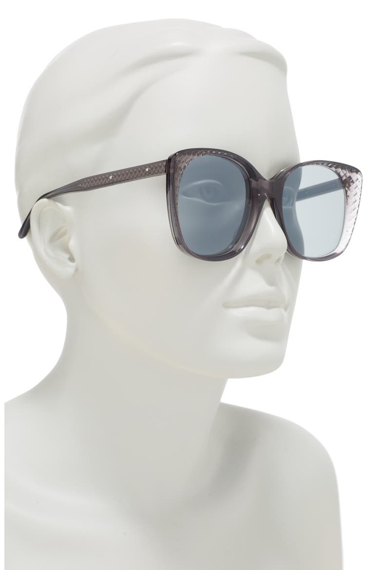 54mm Modified Rectaungular Sunglasses, Alternate, color, GREY GREY SILVER/SLV