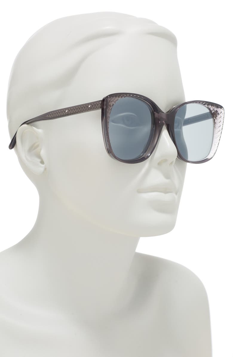 Bottega Veneta 54mm Modified Rectaungular Sunglasses, Alternate, color,